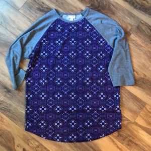 LuLaRoe Randy baseball tee. Size Large